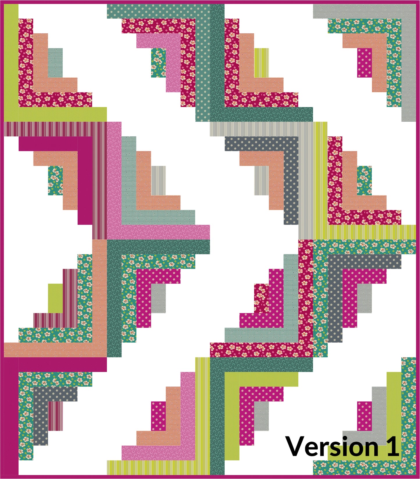 Still Pretty Simple Jelly Roll Quilt - PDF (Almost Free for Charity)