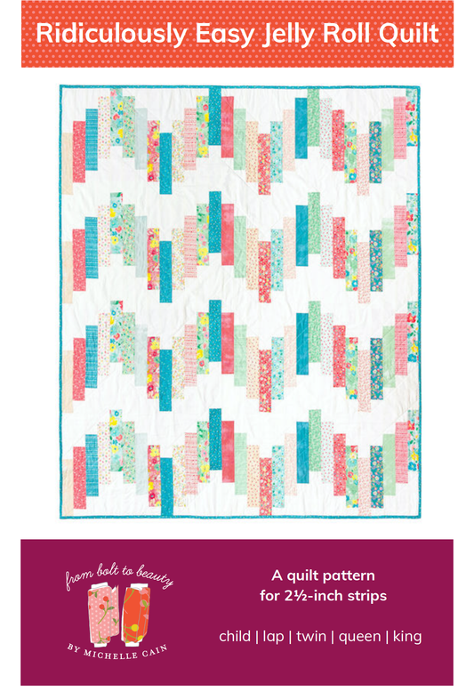 Ridiculously Easy Jelly Roll Quilt Pattern - PDF