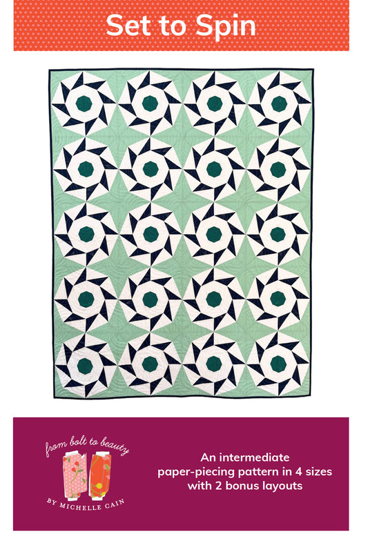 Set to Spin Quilt Pattern - PDF