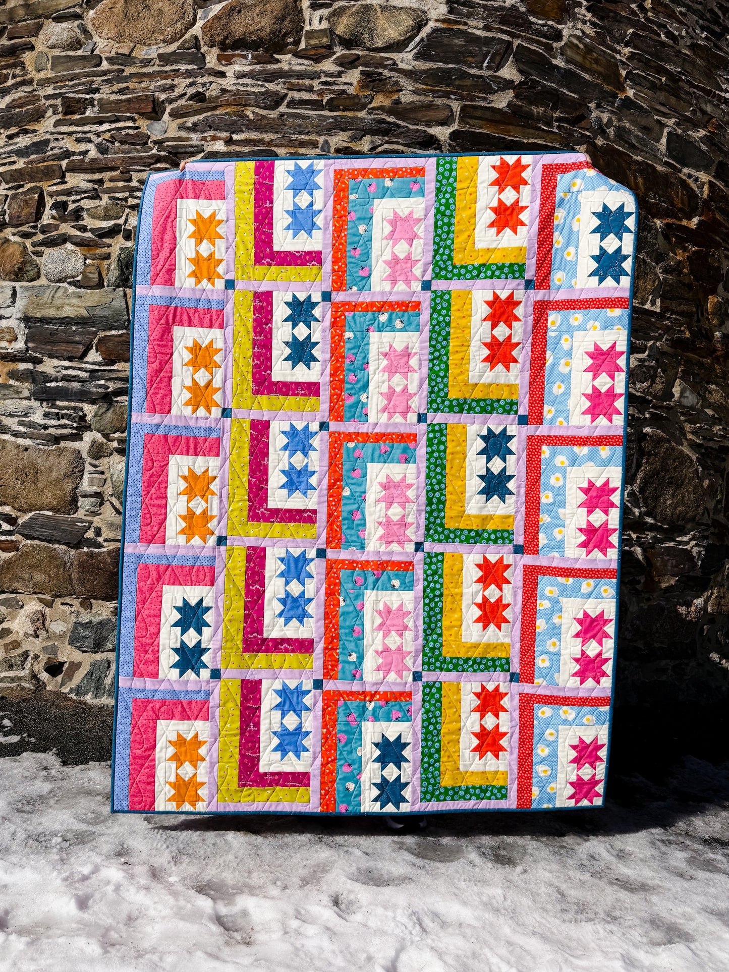 Twin-Star Cabins Quilt Pattern - PRINTED