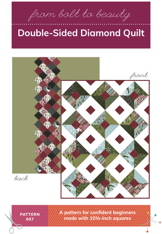 Double-Sided Diamond Quilt  - PDF (Almost Free for Charity)