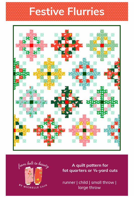 Festive Flurries Quilt Pattern - PDF