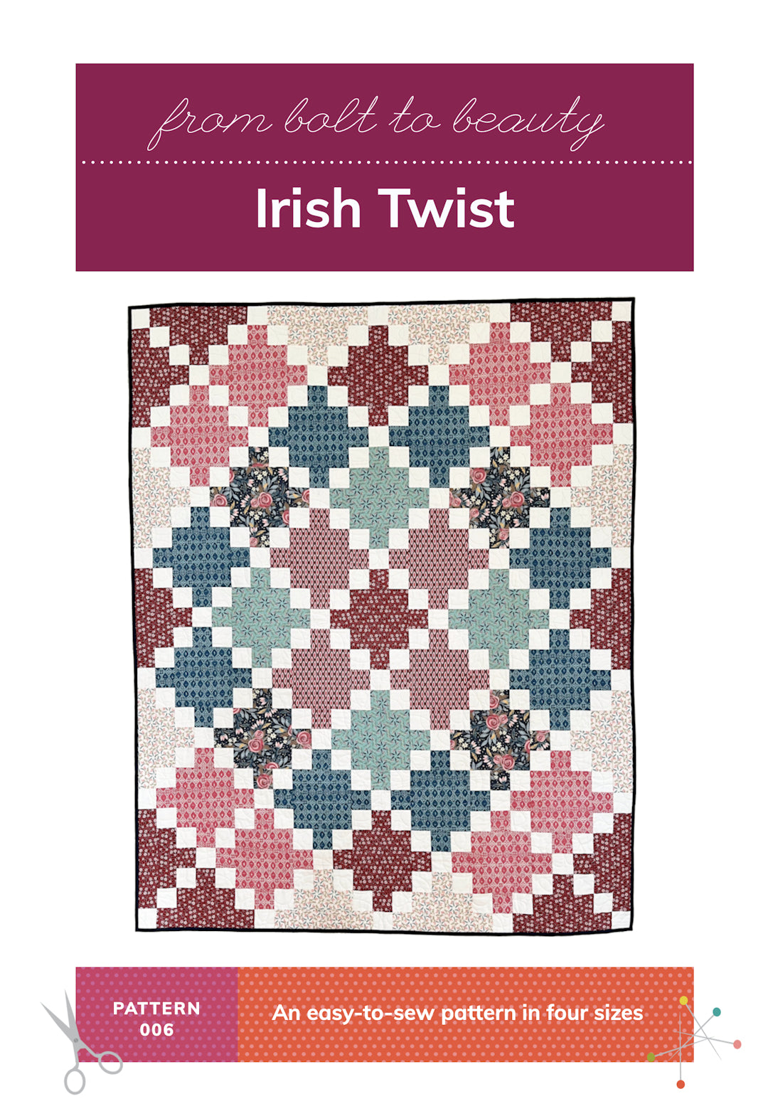 Irish Twist Quilt Pattern - PDF