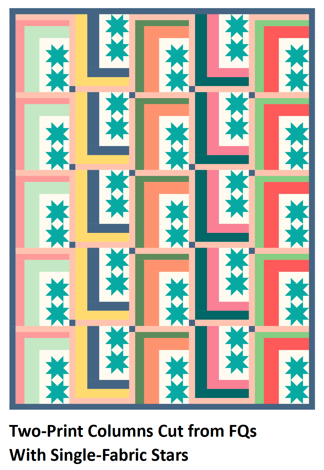 Twin-Star Cabins Quilt Pattern - PDF
