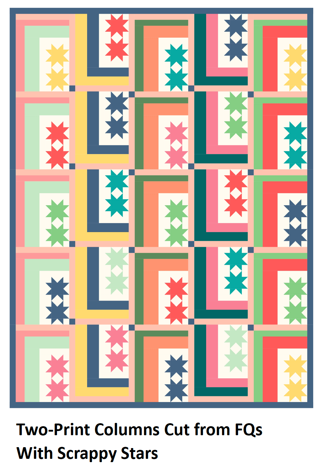 Twin-Star Cabins Quilt Pattern - PDF