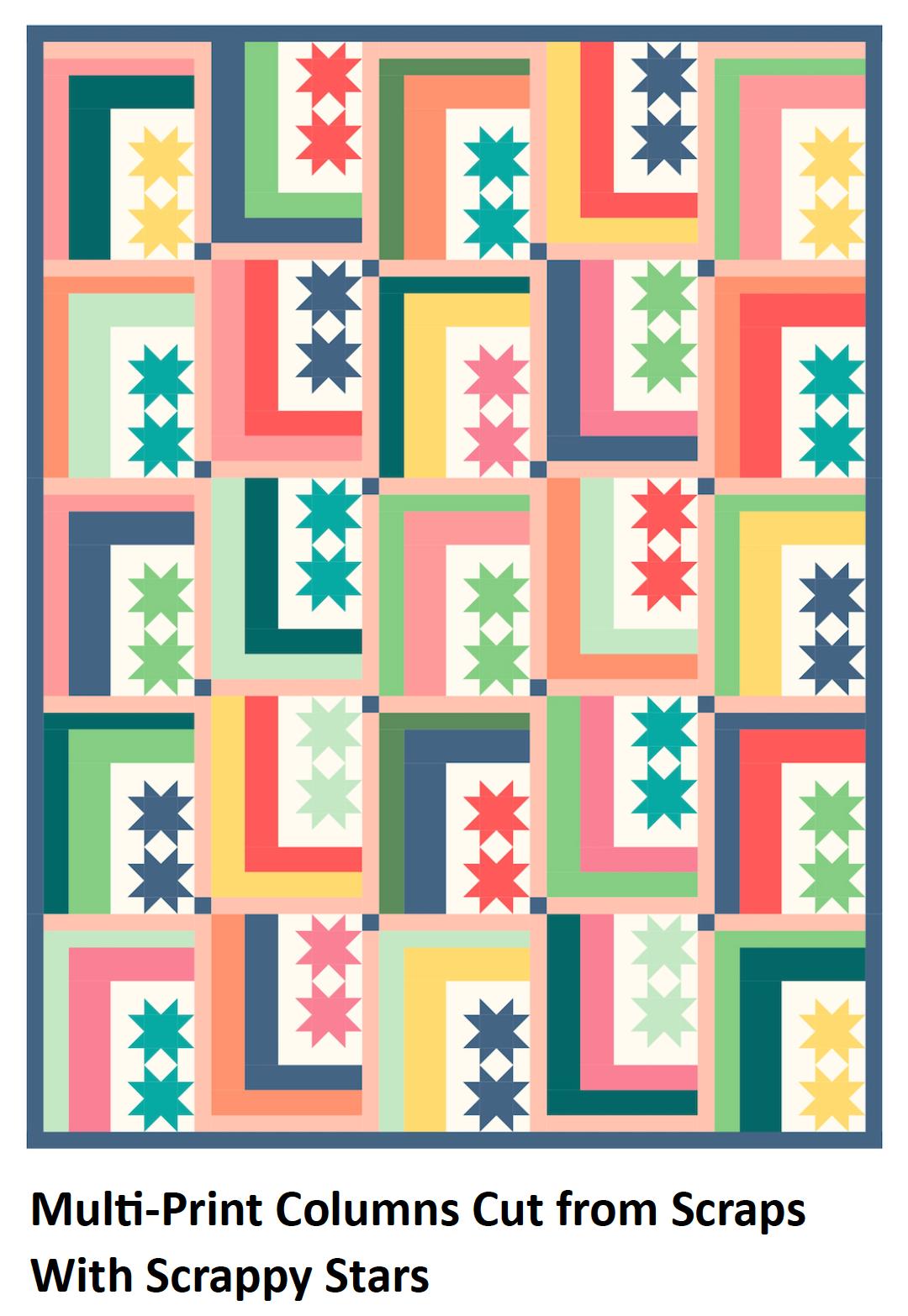 Twin-Star Cabins Quilt Pattern - PDF