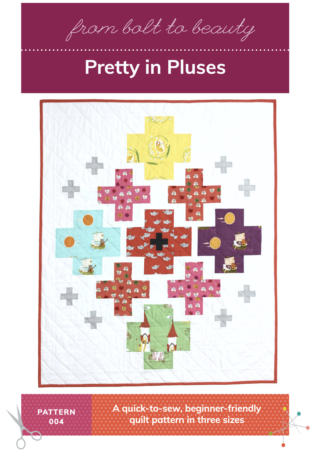 Pretty in Pluses Quilt Pattern - PDF