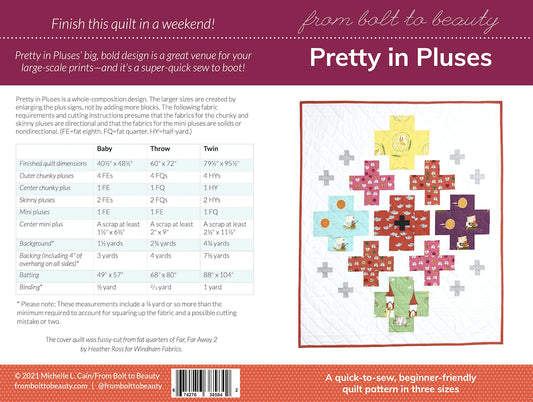 Pretty in Pluses Quilt Pattern - PRINTED