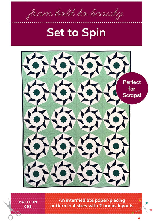 Set to Spin Quilt Pattern - PDF