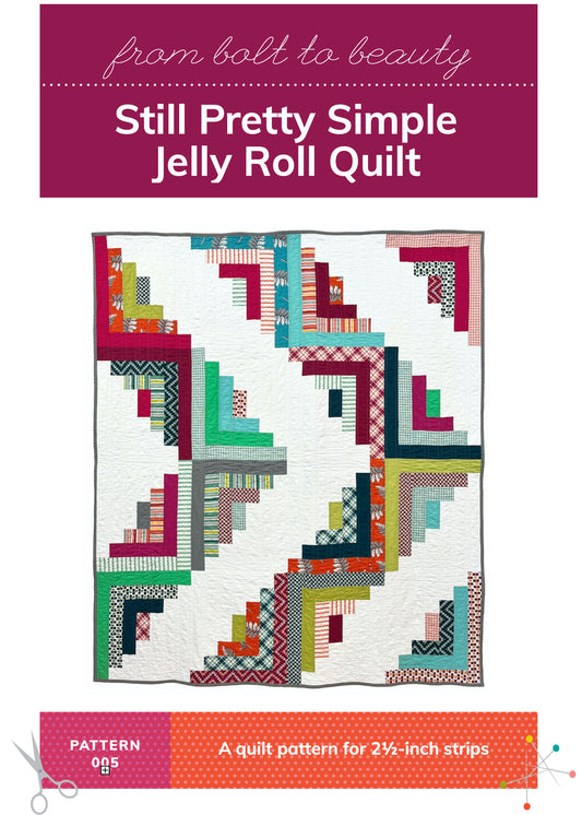 Still Pretty Simple Jelly Roll Quilt - PDF (Almost Free for Charity)