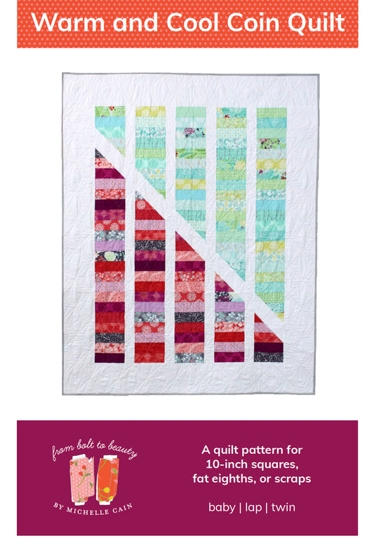 Warm and Cool Coin Quilt Pattern - PDF